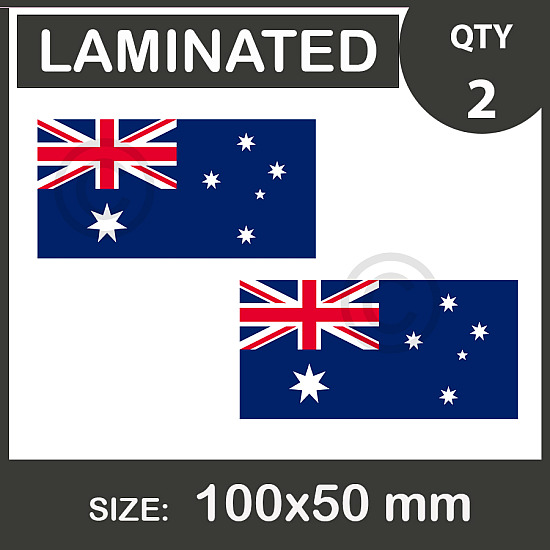 Australian Flag, Car Stickers, vinyl decal, Laminated.